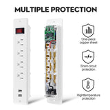 4 LEAF Electric Socket USB Power Strip Recessed Power Socket Mountable Outlet Extender