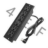 Recessed Power Strip Without USB,Mount Industrial Workshop Power Station 6 Outlets