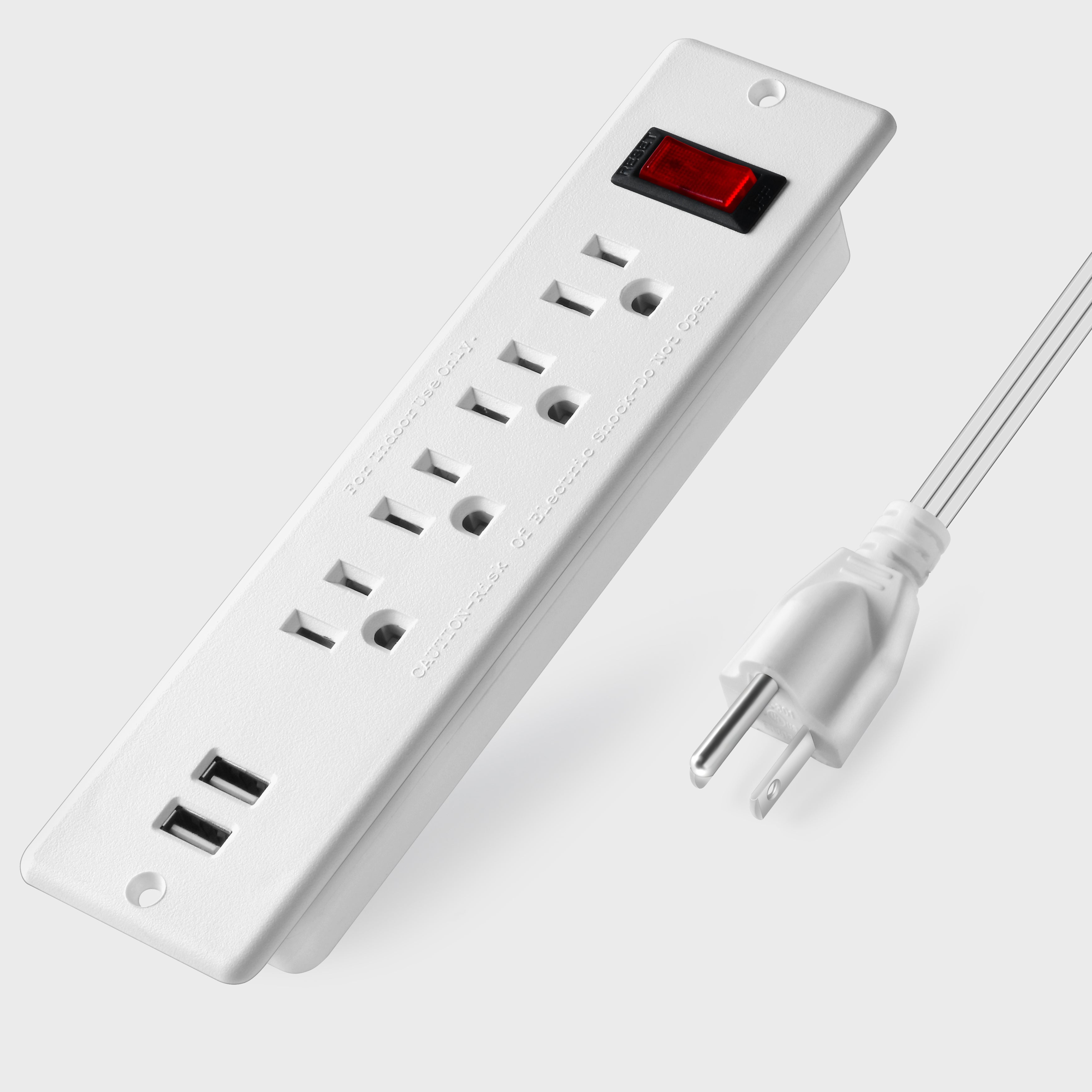 4 LEAF Electric Socket USB Power Strip Recessed Power Socket Mountable Outlet Extender