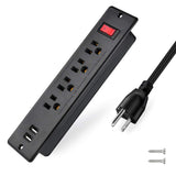 USB Power Strip Recessed Power Socket Mountable Outlet Extender